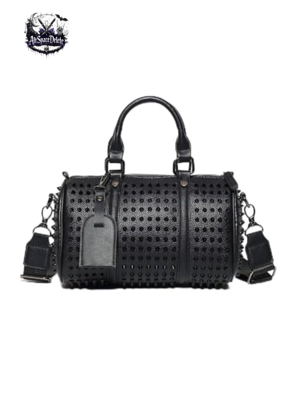 Studded Gothic Crossbody Shoulder Purse PU Handbag for Women Commuting